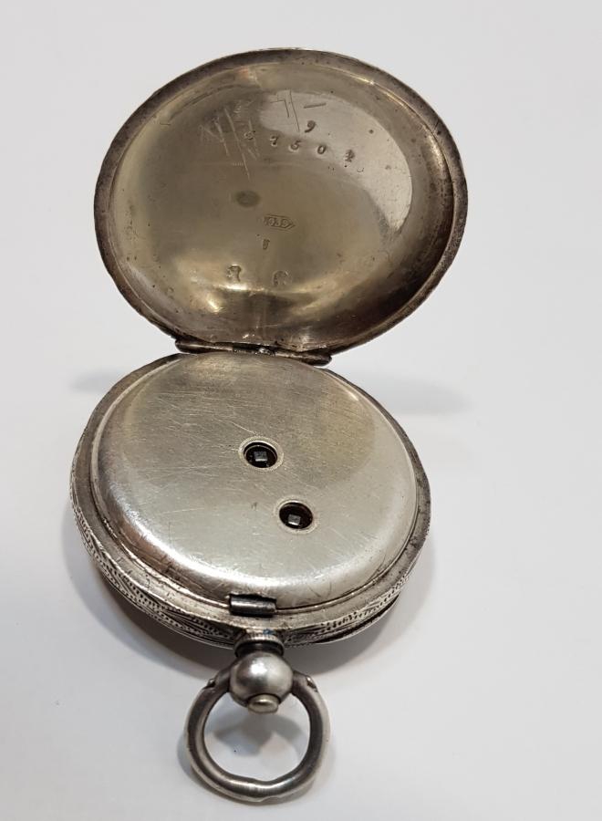 POCKET WATCH SILVER WITH PEN CRAFTING
